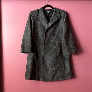 Eileen Fisher Metallic Open Front Silk Blend Coat